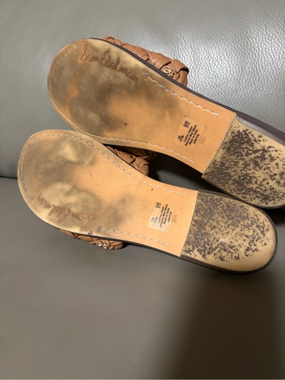 SAM EDELMAN WOMEN'S GRIFFIN WOVEN SLIDE SANDALS. - Picture 6 of 6